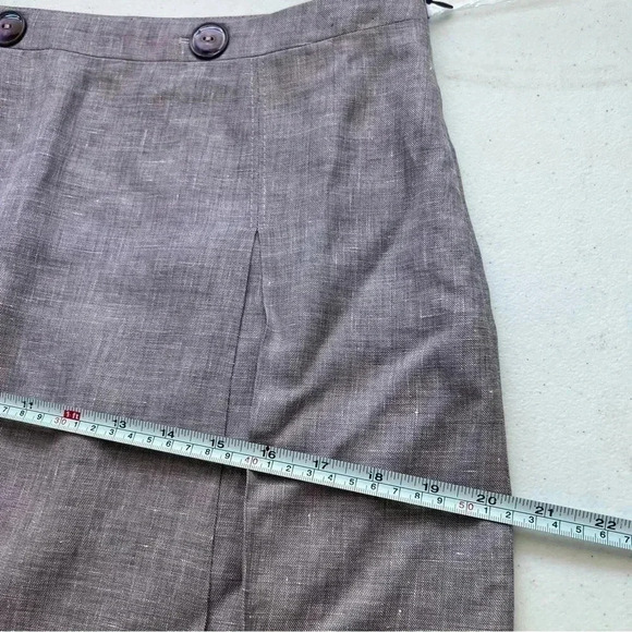 Brooks Brothers Loro Piana Linen Wool Silk blend Lavender pleated skirt 8 Italy‎ - Picture 12 of 14